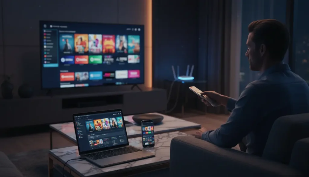 اختبار اشتراك IPTV على تلفزيون ذكي قبل شراء الخدمة
