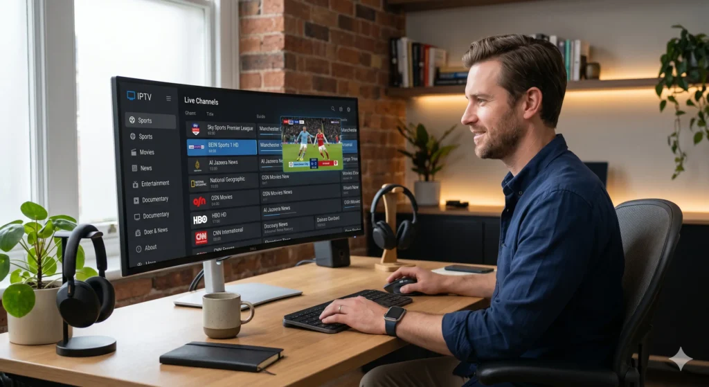 تشغيل IPTV على الكمبيوتر عبر برنامج مخصص مع عرض القنوات على الشاشة