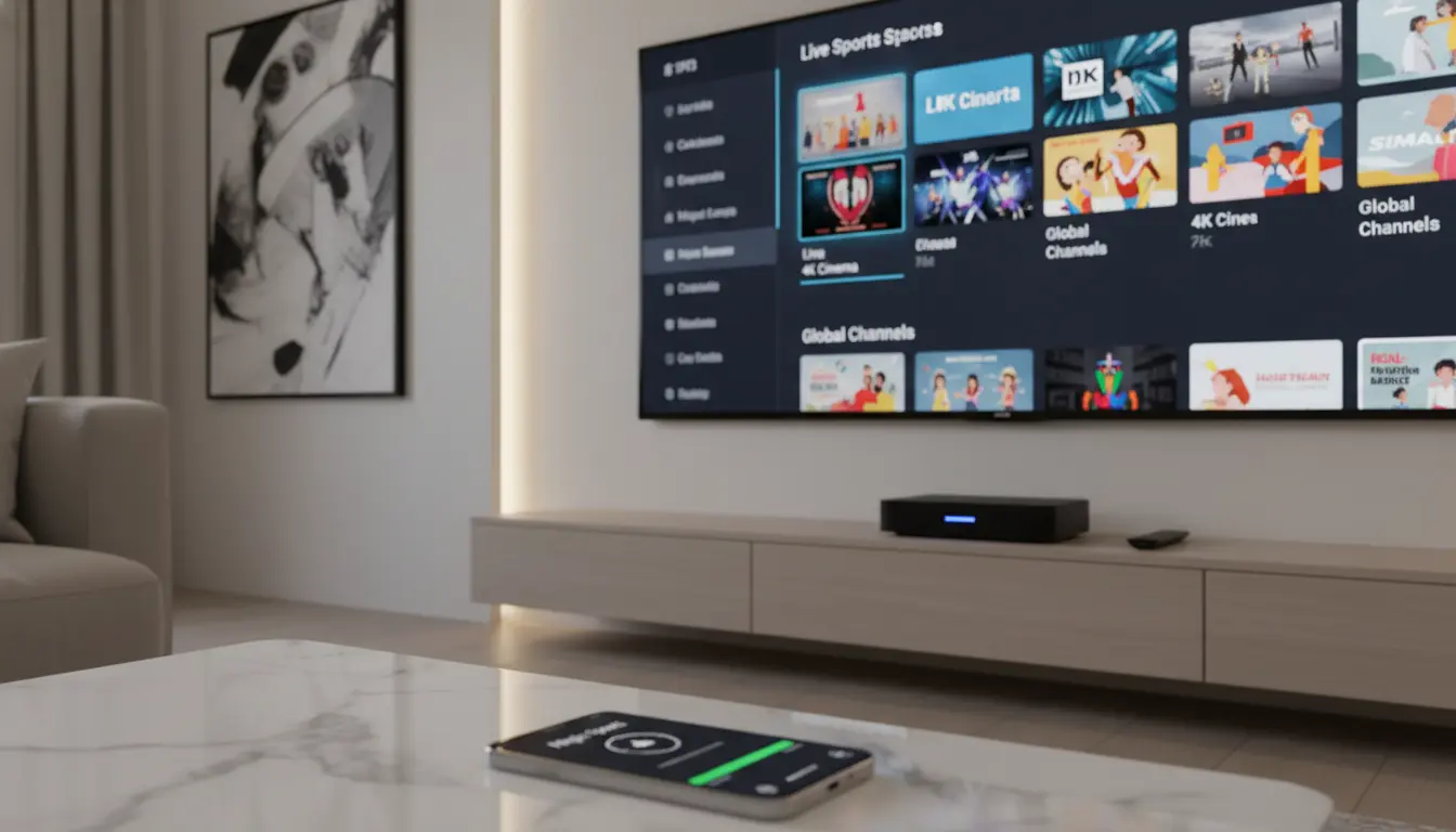 اختبار اشتراك IPTV قبل الشراء على شاشة تلفاز ذكي ورسيفر أندرويد
