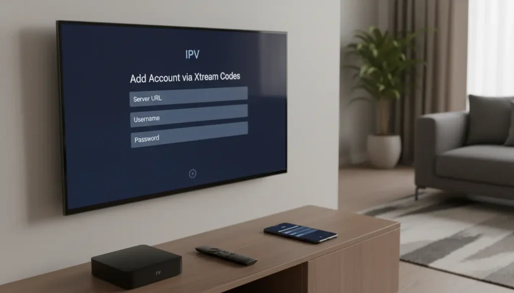 إضافة Xtream Codes في IPTV خطوة بخطوة على شاشة تلفاز ذكية