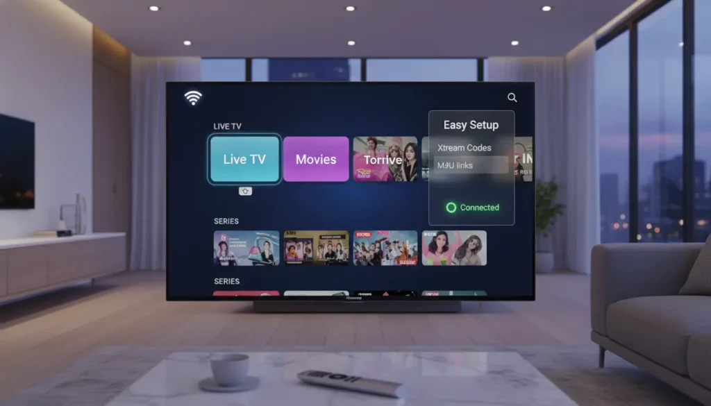 تشغيل IPTV على Hisense TV بسهولة للمبتدئين على شاشة ذكية حديثة