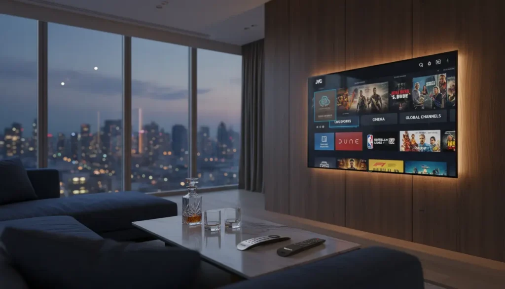 تشغيل IPTV على تلفزيون JVC باستخدام تطبيقات IPTV أو أجهزة Android TV Box