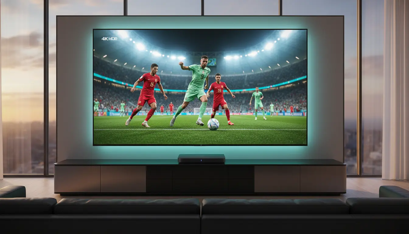 جهاز بث 4K لمشاهدة كأس العالم 2026 على شاشة التلفزيون بجودة عالية وبدون تقطيع